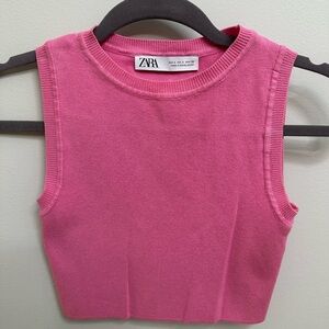 Zara Vibrant Pink Crop Top